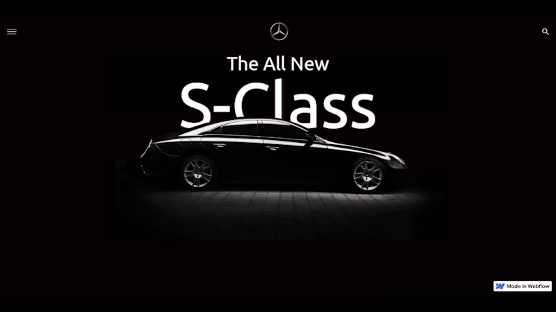 Cover image for  Modern Mercedes Car Website Hero Section 