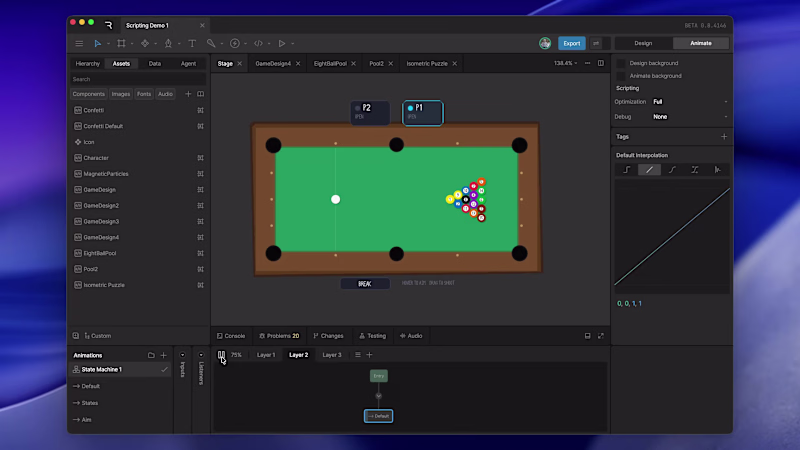 Cover image for Built a Full 8-Ball Pool Game in Pure Rive Scripting: Full c...