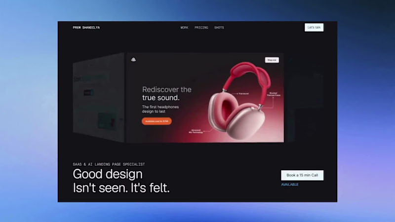 Cover image for Designed this hero section for