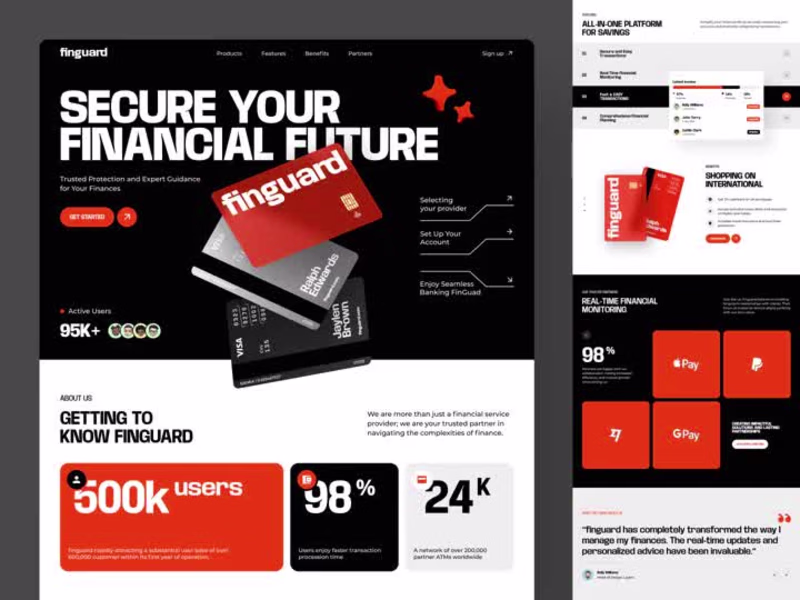 Cover image for Modern Fintech Landing Page UI