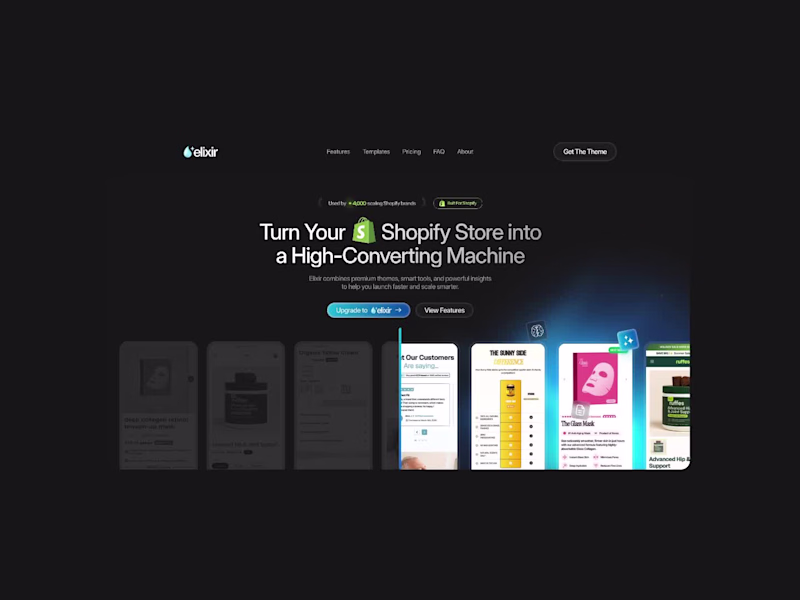 Cover image for Ecomelixir Shopify Theme Marketing Site