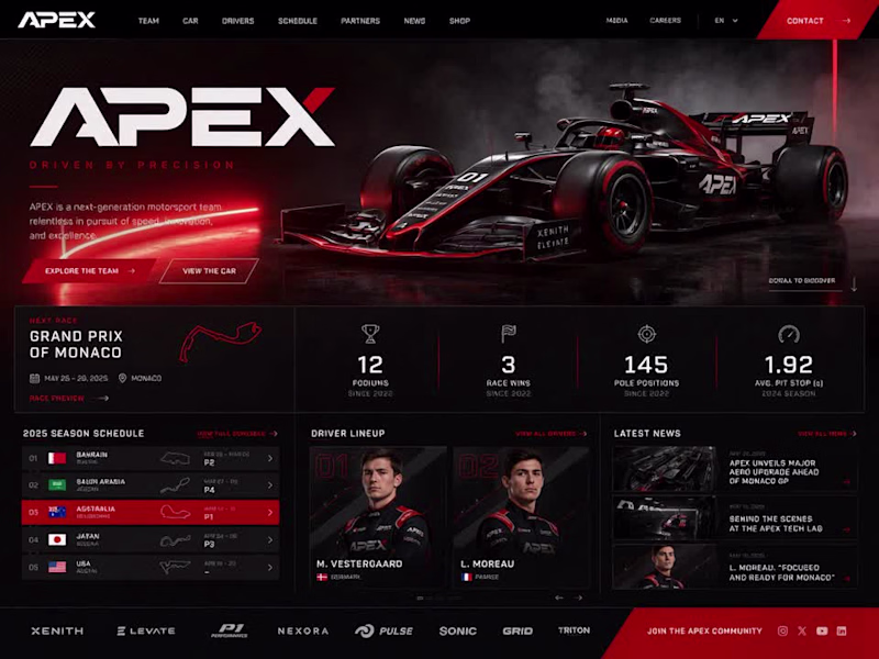 Cover image for APEX Motorsport Experience Platform