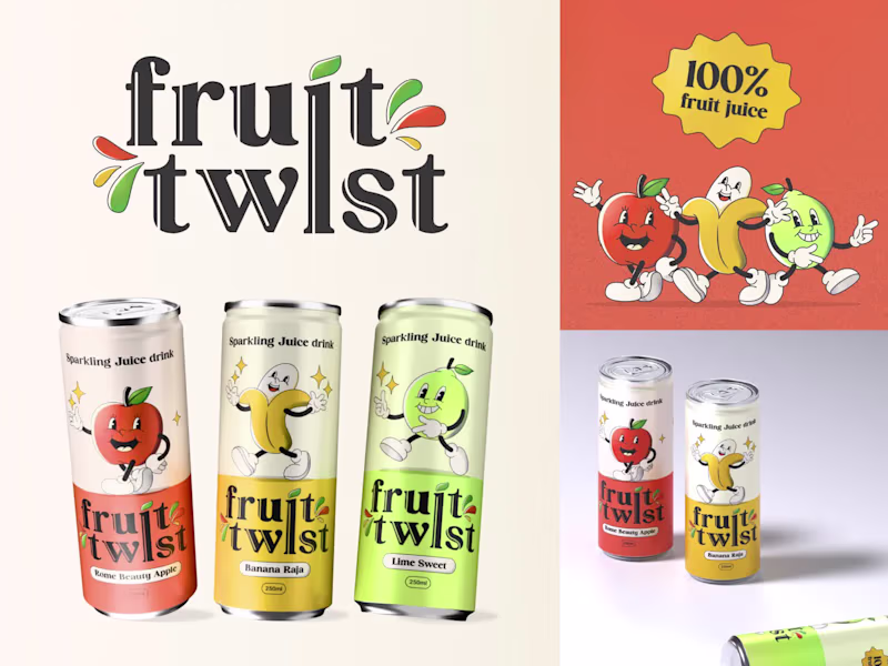 Cover image for Fruit Twist Juice Label Design