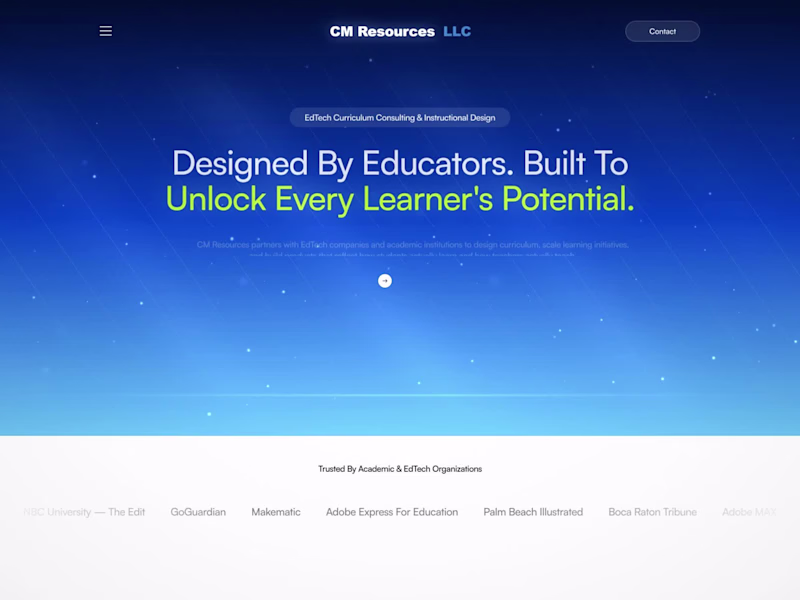Cover image for Framer Design and Development for CM Resources LLC