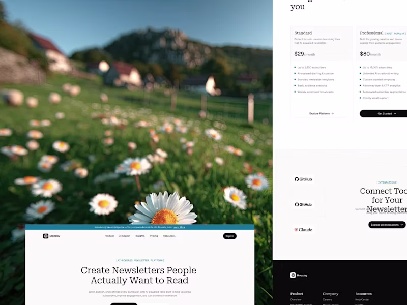 Cover image for landing page design - webflow,