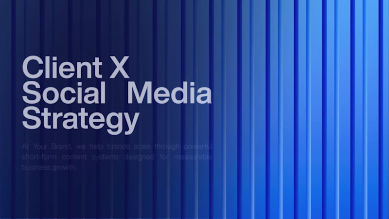 Cover image for A Social Media Strategy deck