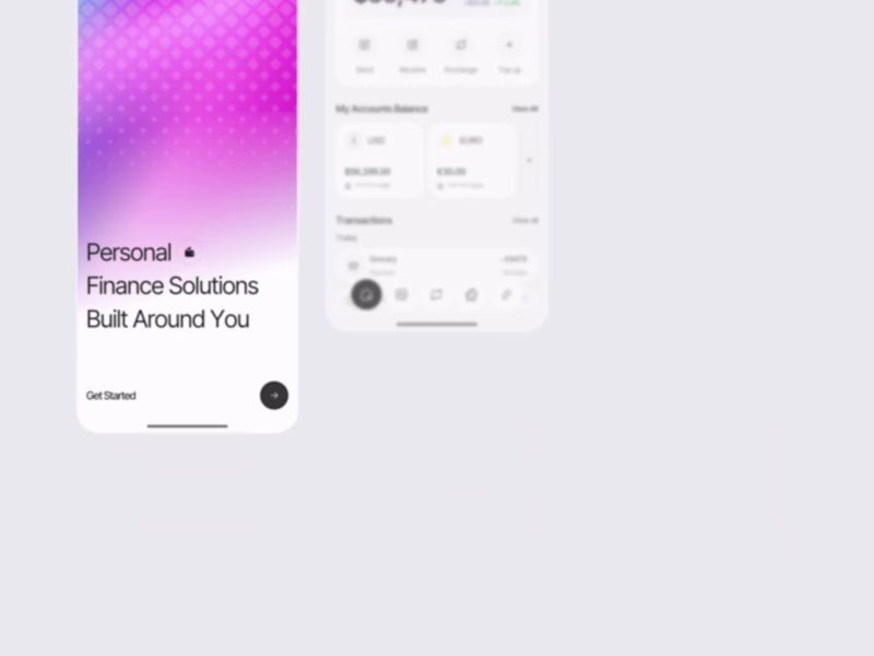 Cover image for Designed a modern mobile finance