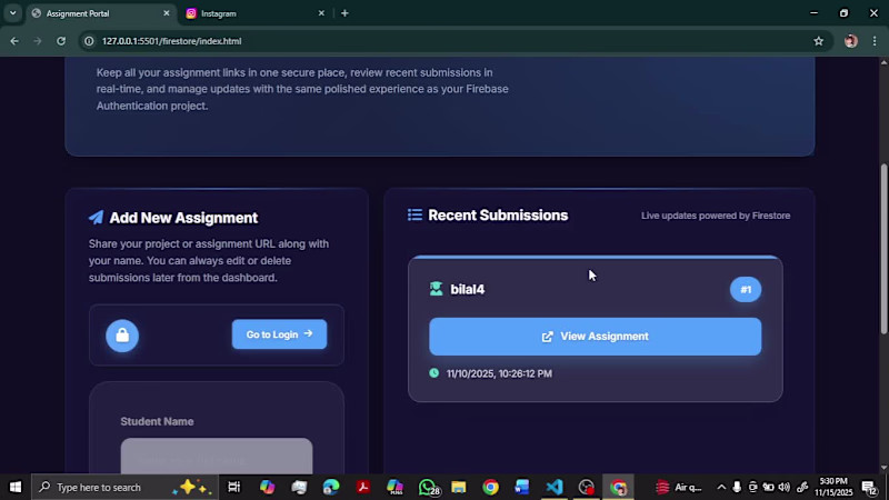 Cover image for Built an Assignment Submission Portal