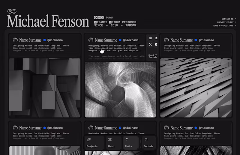 Cover image for Posts Page.
Portfolio Template.