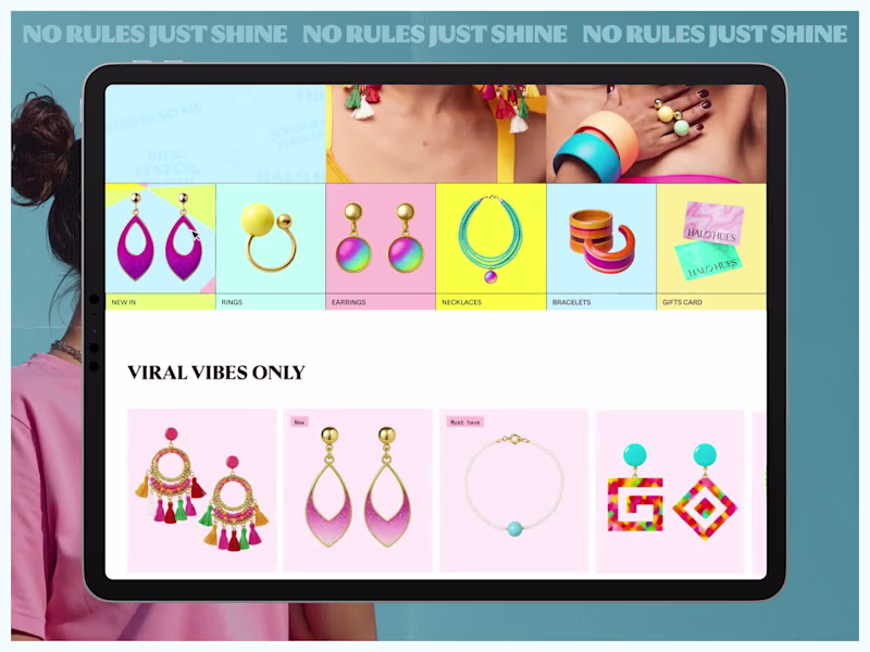 Cover image for Bold & Playful E-Commerce Web App for Jewelry Lovers