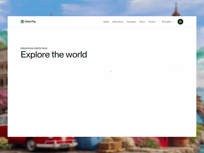 Cover image for GlobeTrip Website Landing Page
This concept