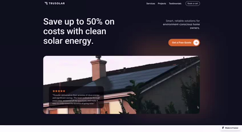 Cover image for Framer landing page for a