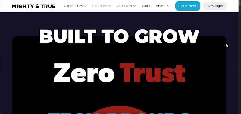 Cover image for Built the Mighty & True Webflow site for a tech marketing ag...