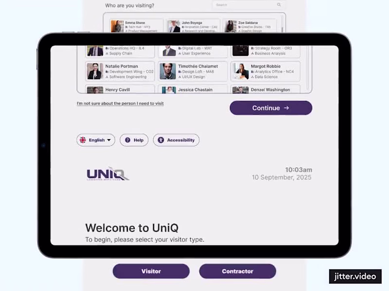 Cover image for Visitor Kiosk for Logistics