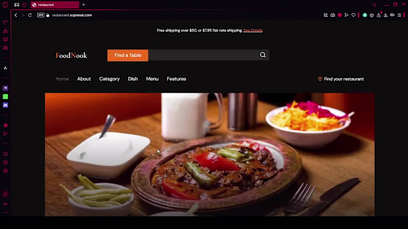 Cover image for Landing page for a Restaurant