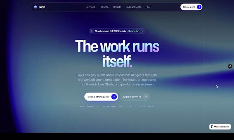 Cover image for Lapis - AI Agency Concept Framer Website
