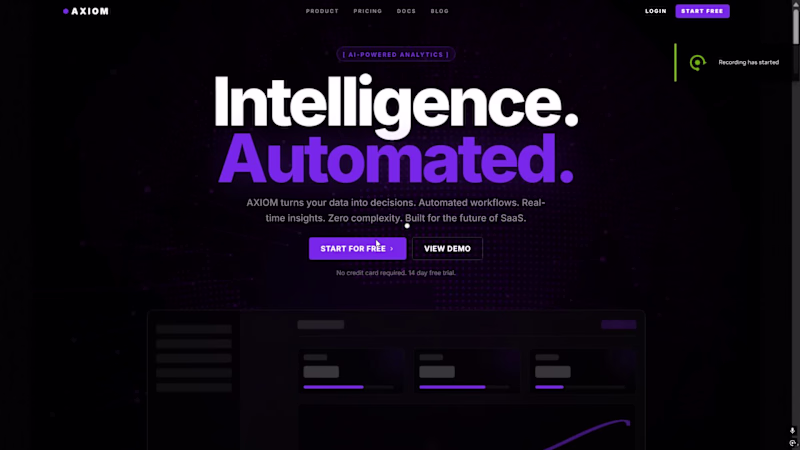 Cover image for AXIOM — AI-powered SaaS platform.

Full