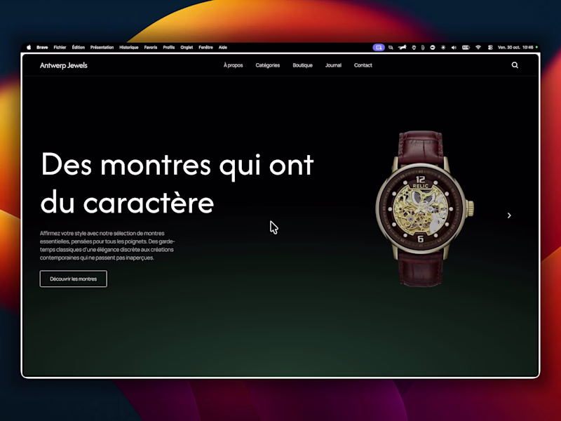 Cover image for Framer Website for a Jewelry Boutique on Bruxelles