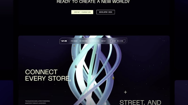 Cover image for Vine - 3D blockchain web animations