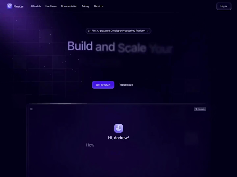Cover image for Flow AI Landing Page Design