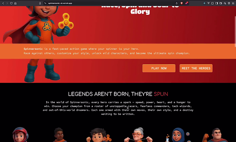 Cover image for Spinnersonic-si | Fun Spinner Game with Cool Animations
