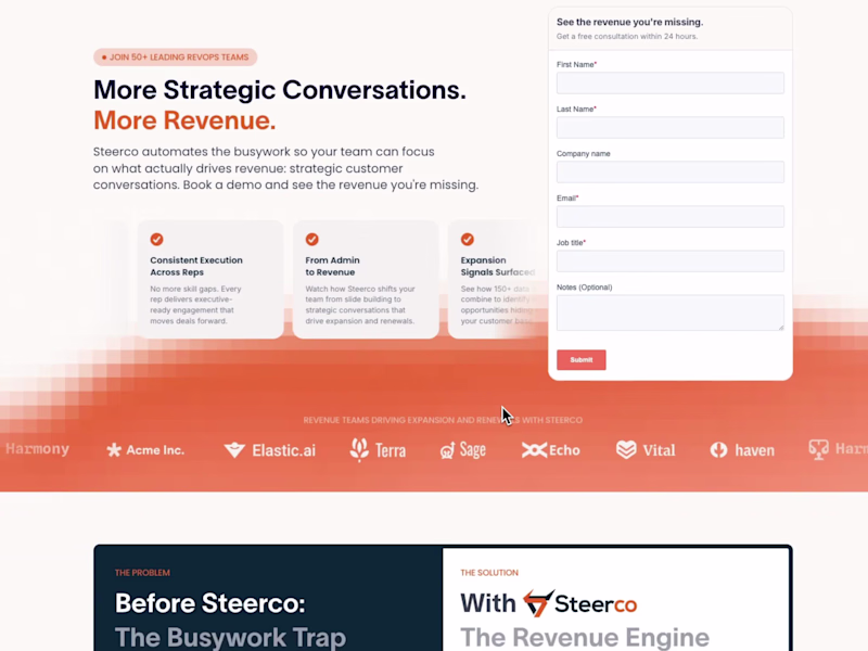 Cover image for Steerco AI - Framer Design & Development