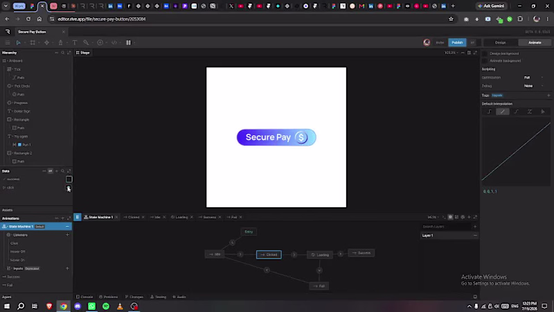Cover image for Interactive Pay Button — Rive