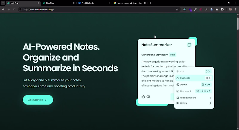 Cover image for AI-Powered Notes Organizer Landing Page

A