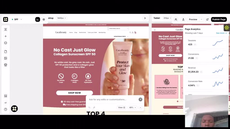 Cover image for Landing page built using Replo