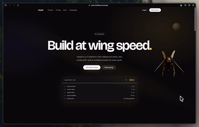 Cover image for Built this landing page with