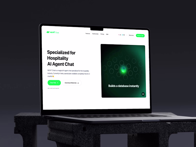Cover image for NEWT AI Chat Website and Promo Video Design