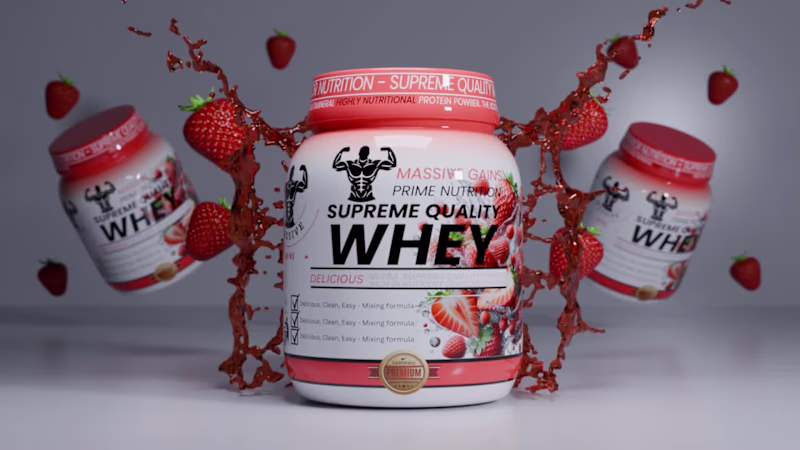 Cover image for 3D Animated Protein Powder Project
