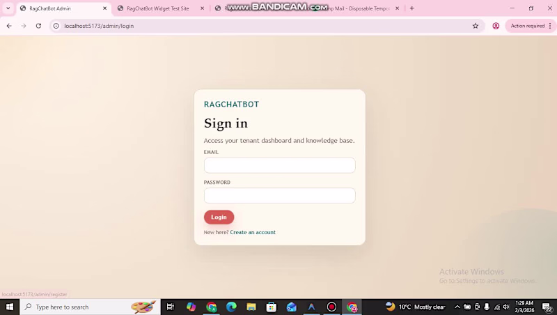 Cover image for RagChatBot is a fully hosted