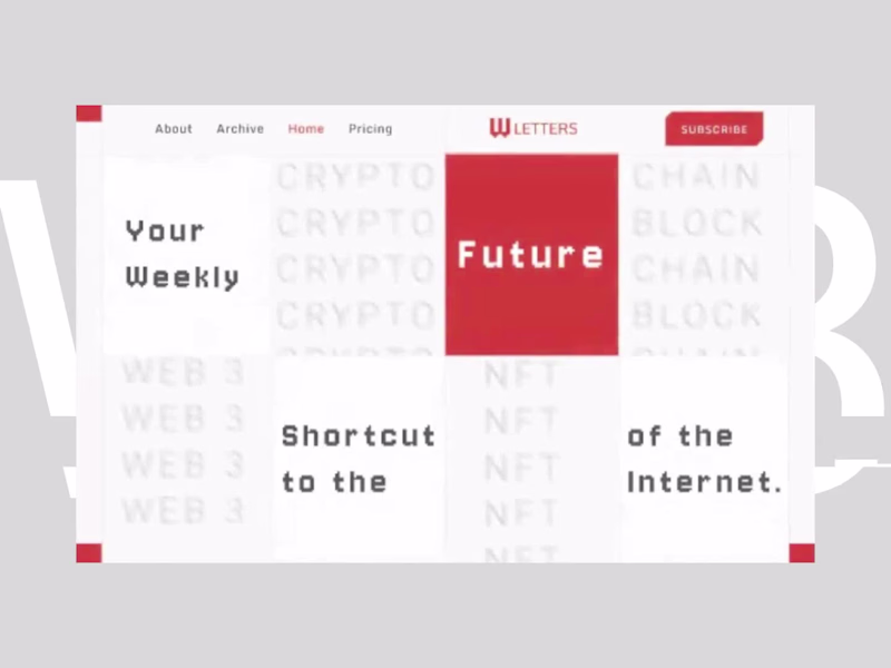 Cover image for W Letter: Web 3.0 Newsletter Design