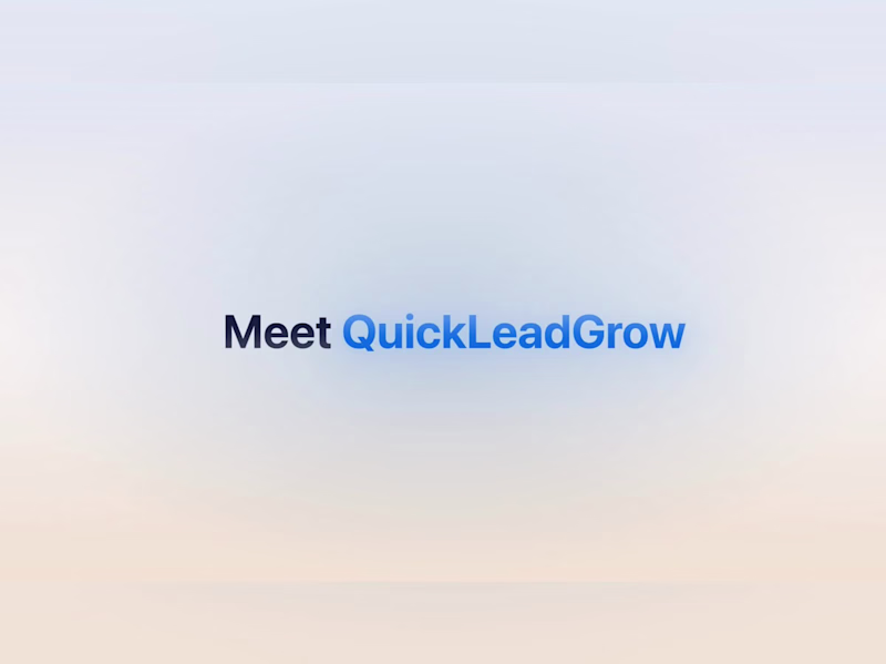 Cover image for QuickLeadGrow | Lead Capture SaaS Explainer Video