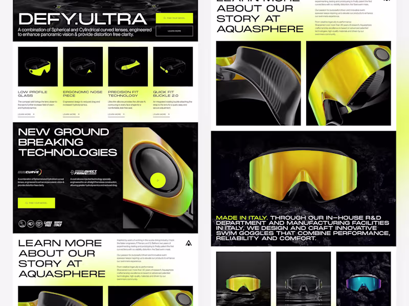 Cover image for Aquasphere Website Redesign