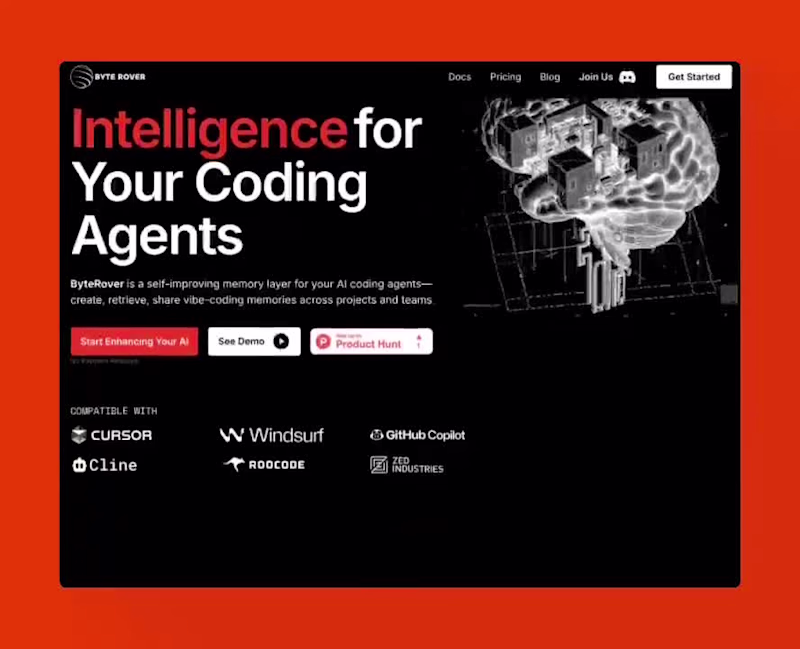 Cover image for Byte Rover / Brand Refresh and Landing Page Development