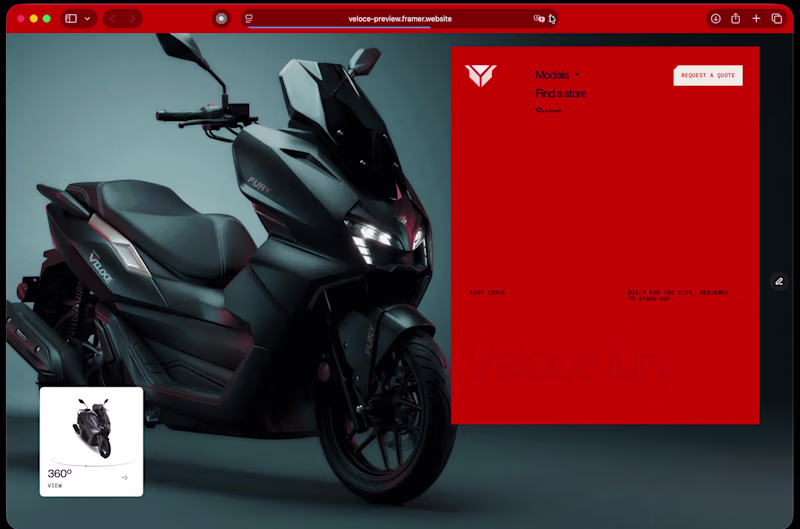 Cover image for Veloce website design
