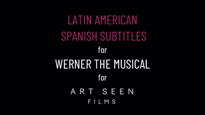 Cover image for Spanish Subtitles and Closed Captions for Werner the Musical