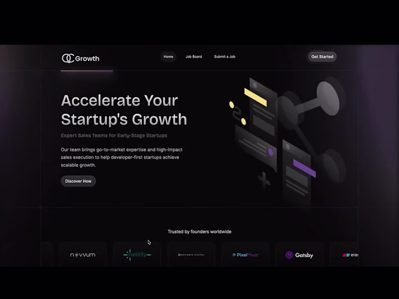 Cover image for QC Growth is a headhunter startup that needed a full refurbi...