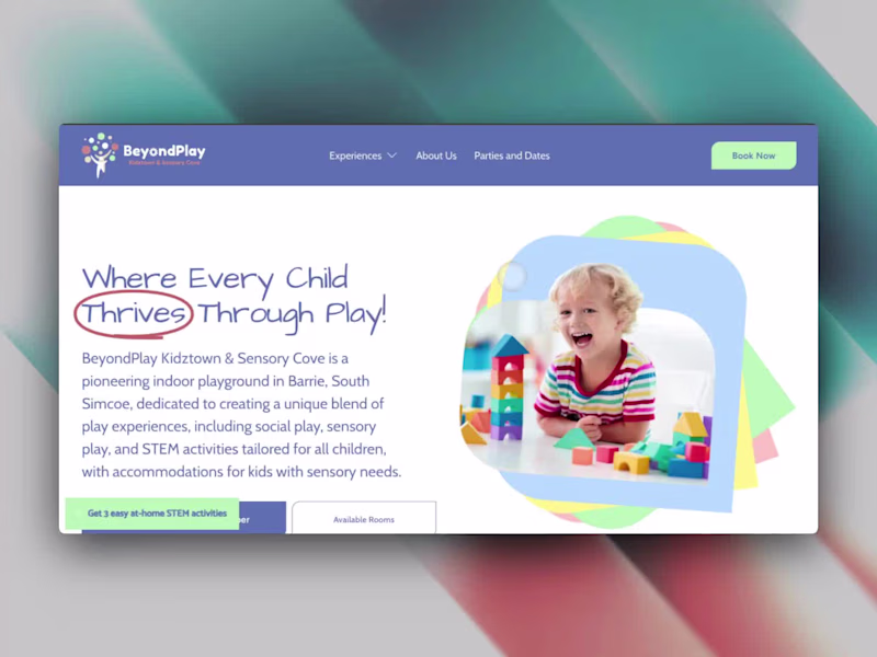 Cover image for Squarespace Website Design for The Beyond Play