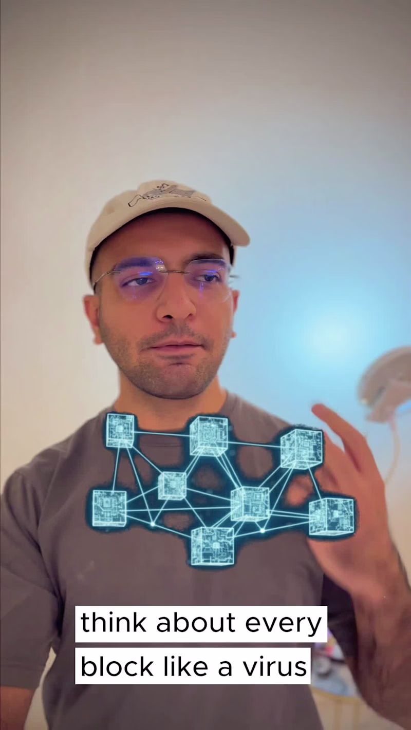 Cover image for The Blockchain Virus: How It Detects and Heals Itself 🦠 Ima...