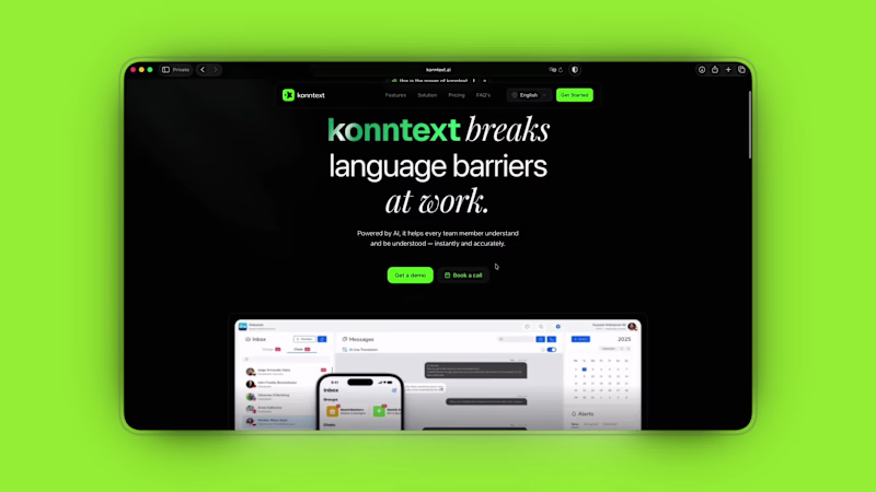 Cover image for Konntext breaks language barriers at work. Powered by AI