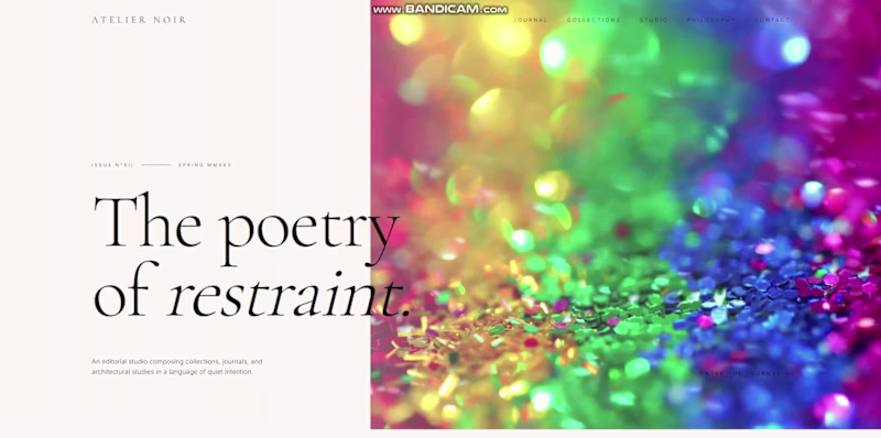 Cover image for Luxury Editorial Website for Atelier Noir