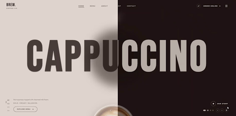 Cover image for Modern Coffee Shop Website Design
