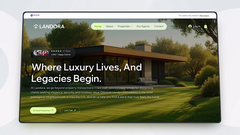 Cover image for Real Estate Website Design By