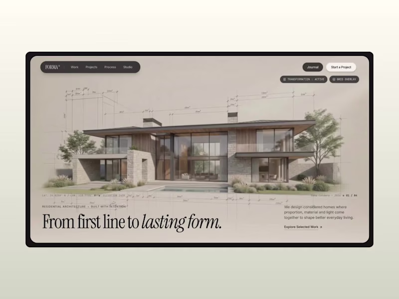 Cover image for Forma — AI-Built Architecture Website