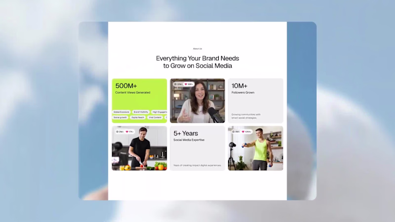 Cover image for Social Media UGC Agency Website