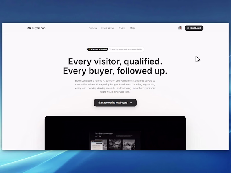 Cover image for BuyerLoop: AI That Qualifies Every Enquiry, 24/7