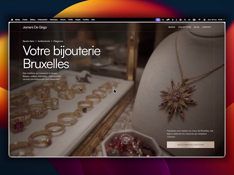 Cover image for Framer Website for a Jewelry